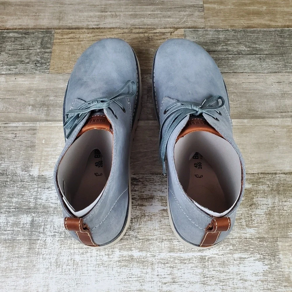 Birkenstock Harris Mens Boot Sz 10 Casual Gray Suede Leather Lace Up Ankle Boots